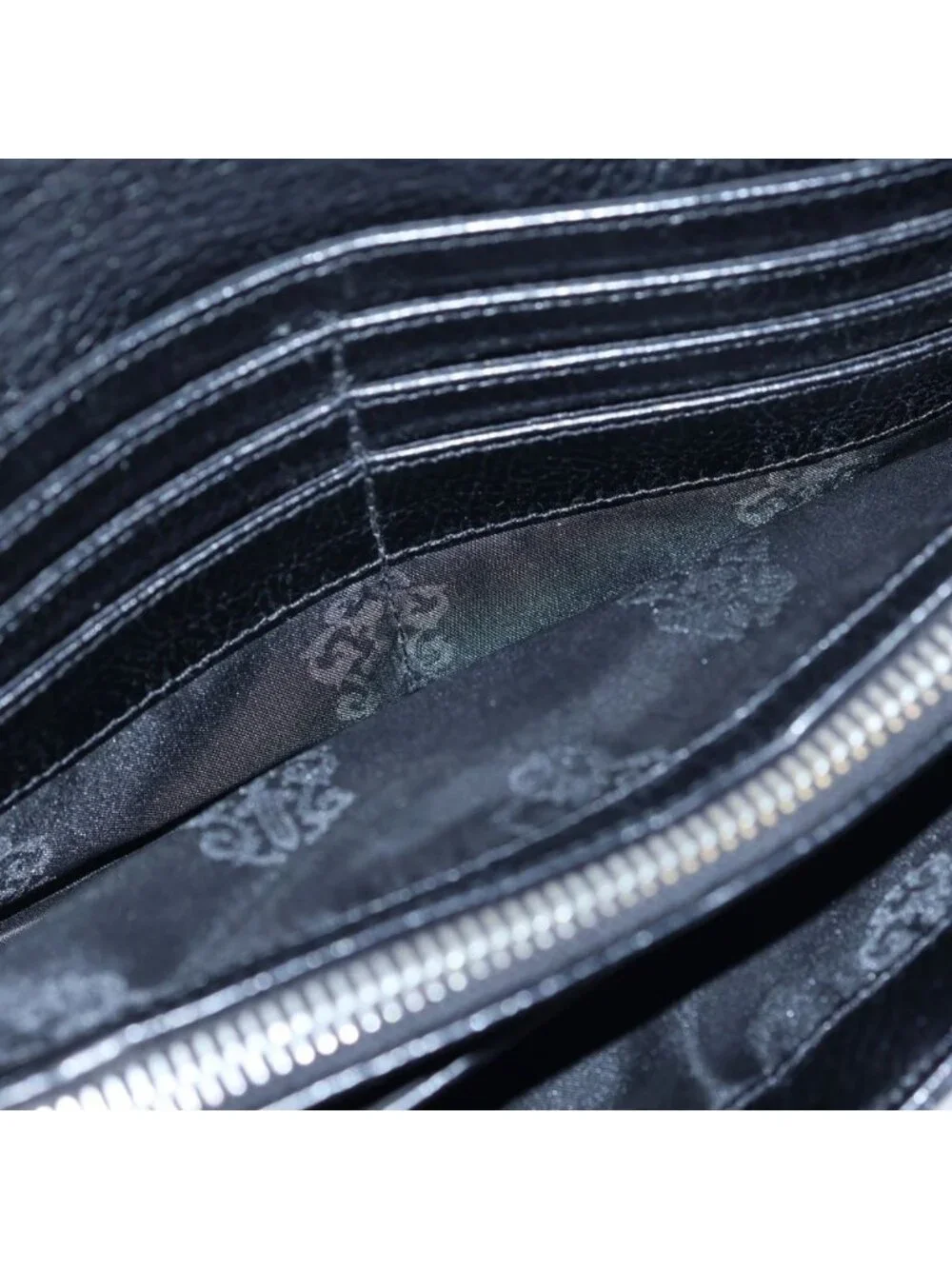 Chrome Hearts Judy Cross Ball Button Leather Wallet Black